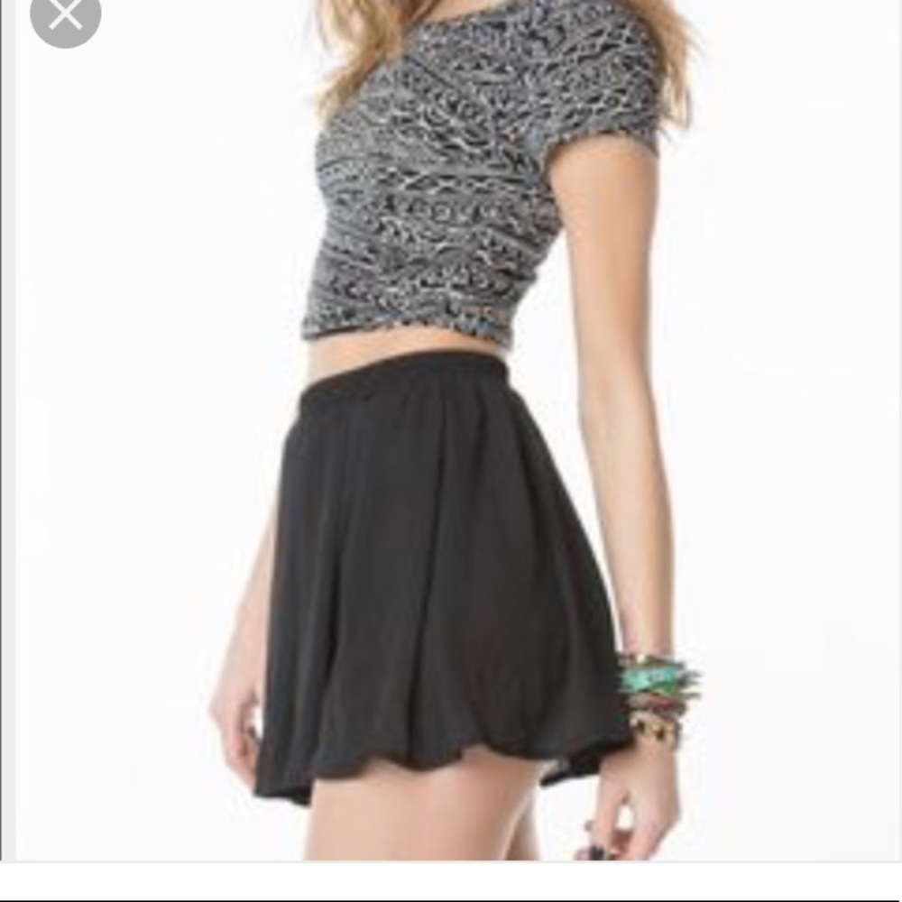 Brandy Melville Black suede skirt
